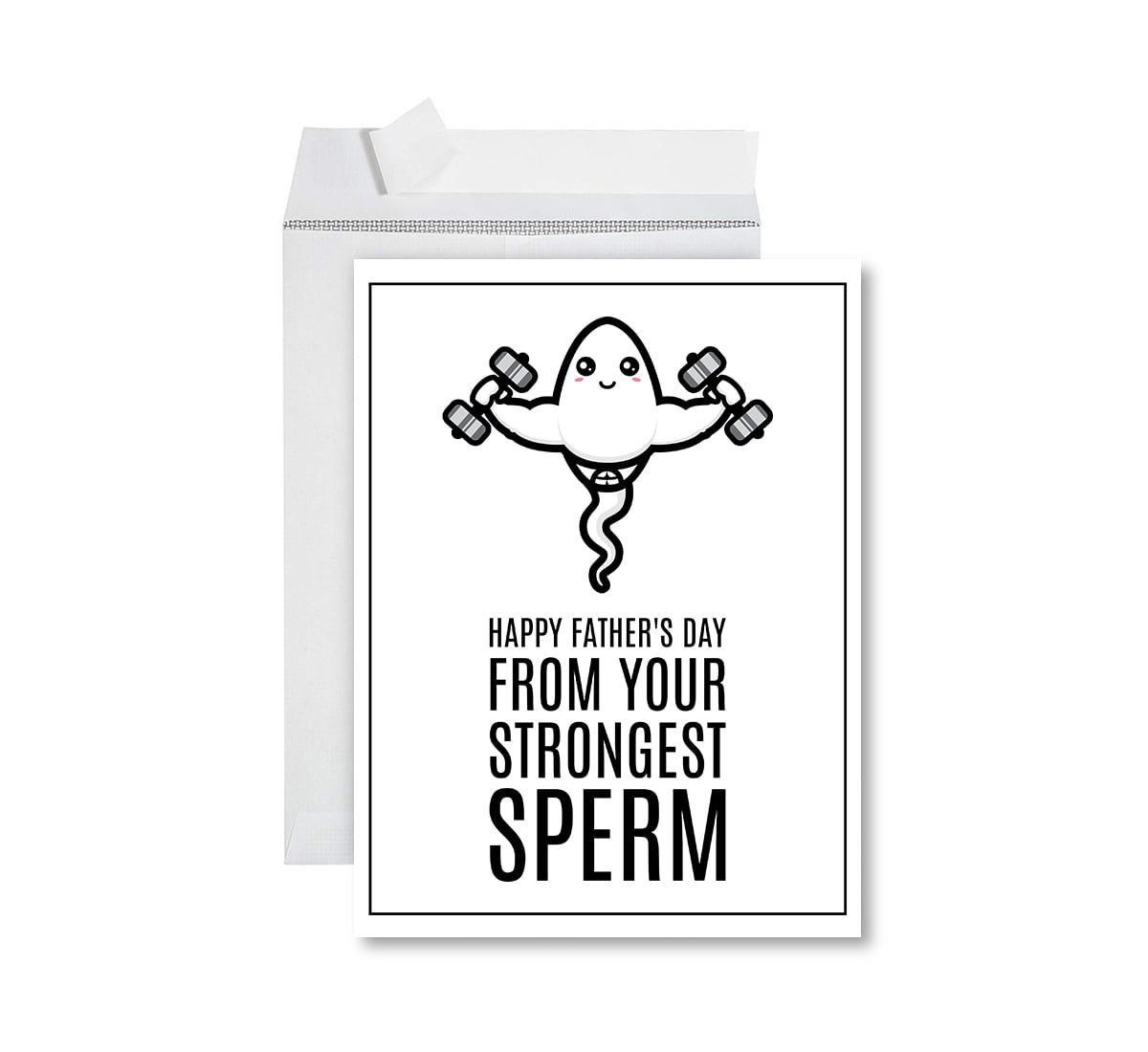Koyal Wholesale Strongest Sperm Funny Father's Day Greeting Card with  Envelope, 11