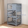 thumbnail image 3 of PawHut Catio Maison pour Chat d'Extérieur de 66 Po de Hauteur sur Roulettes avec Plateformes Hamac, 3 of 10