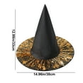 thumbnail image 3 of Clearance Under $5!Yyuenw Halloween Witches Hats Decor Black Witch Hat with Hanging Rope Decoration Of Large Halloween Party Supplies, 3 of 5