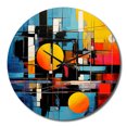 thumbnail image 2 of Designart « Blue Orange Mid Century modern Reflections II » Horloge Murale Surdimensionnée Mi-Siècle, 2 of 6