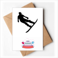 thumbnail image 1 of Sports Ski Board Skiing Player Happy Birthday Greeting Cards Envelopes Blank, 1 of 3