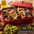 thumbnail image 2 of BRUNO Compact Hot Plate + Ceramic Coat Pot 2 Piece Set (Red), 2 of 5