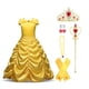 thumbnail image 1 of KAWELL Vestido de Disfraz de Princesa con Hombros Descubiertos y Capas para Niñas Pequeñas con Accesorios, Niña 3T, 1 of 5