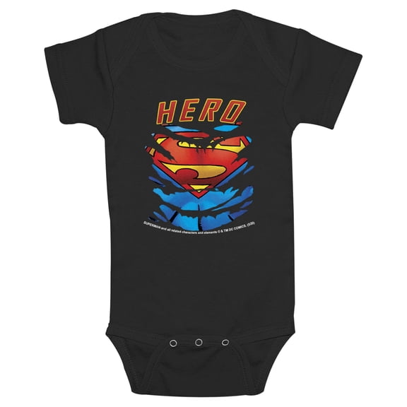 Infant's Superman Hero Chest Costume Bodysuit