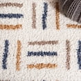 thumbnail image 6 of SAFAVIEH Calico Aylmer Geometric Polyester Shag Area Rug, Ivory/Gold, 4' x 6', 6 of 10