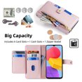 thumbnail image 2 of Jiahe Cover for Samsung Galaxy S10+, Multifunctional Wallet Case with Card Holder and Shoulder Strap,PU Leather Magnetic Closure Zipper Pocket Kickstand Wristband Flip Leather Cover, pink, 2 of 7