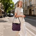thumbnail image 6 of Iauyy Women's Handbag Removable Shoulder Satchel Bag-Polyester and PU leather ，Checkered Pattern, 6 of 7