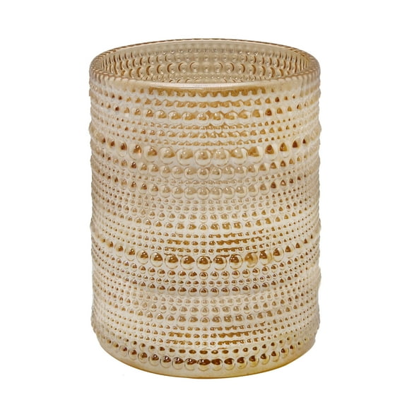 Home Decor Collection Medium Glass Hobnail LED Candle