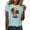 Light Blue, variant on Tees Tops For Women T-Shirts Color Block Graphic Short Sleeve Beach Summer Fall Outfits Fashion Clothes 2025
