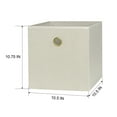 thumbnail image 7 of (2 pack) Mainstays Collapsible Fabric Cube Storage Bin, Beige Boucle, 7 of 7