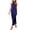 Dark Blue, variant on Summer Office Dresses For Women Halter Neck Fringe Midi Dress Sleeveless Form-Fitting Party Dress with Side Slit (Dark Blue,S)
