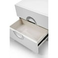 thumbnail image 5 of 30" High Gloss Modern White Two Drawer Nightstand, 5 of 5