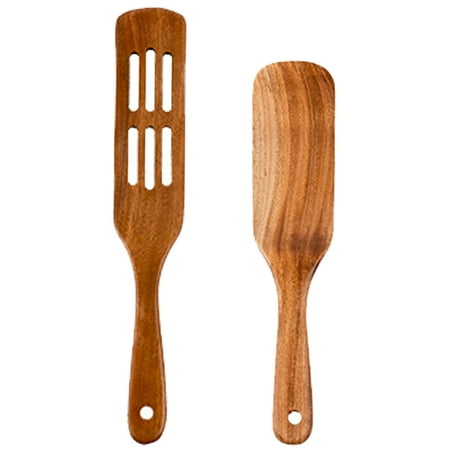 

Wooden Kitchen Utensils Set of 2 Wooden Utensils for Cooking stirring Mixing Serving