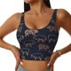 thumbnail image 1 of Fotbe Pig Farm Sujetador Deportivo Largo sin Aros para Mujer con Almohadillas y Soporte Medio, Transpirable y Absorbente, Camiseta Tipo Chaleco o Tank Top-Small, 1 of 8