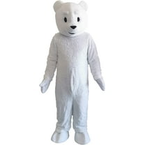Plush Polar Bear Mascot Costume Character Outfit