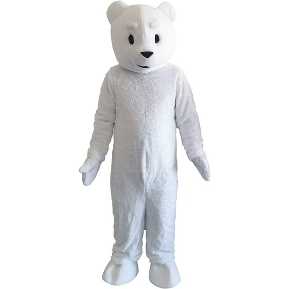 Plush Polar Bear Mascot Costume Character Outfit