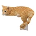 thumbnail image 4 of Statue Réaliste de Perchoir Orange Tabby Cat Shelf Sitter 13.25 Pouces L Décor Chats Chatons, 4 of 4