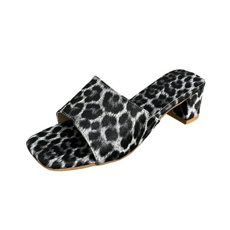 

Qufokar Womens Long Boots High Heel Beach Flip Flops for Women Non Slip Women Thick Heel Fish Mouth Slippers One Foot Wear Open Toe Thick Heel Fish Mouth Slippers Beach Slippers Fashion Slippers