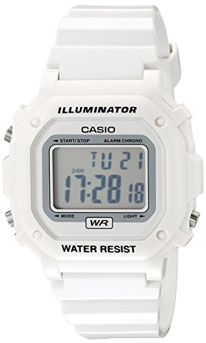 Casio Men's Digital Illuminator Sport Watch, White Resin F108WHC-7BCF 