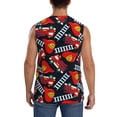 thumbnail image 4 of Fotbe Fire Rescue With Red Helmet And Truck Men's Camiseta sin Mangas Estampada para Hombres, Playera Casual para Gimnasio, Entrenamiento, Playa-Medium, 4 of 7