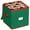 Green, variant on PayUSD Christmas Ornament Storage Box with Dual Zipper Closure Box Contributes Slots for 64 Holiday Ornaments 3-Inch, Xmas Decorations Accessories, Red