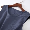 thumbnail image 4 of Women's Dress Fashion Summer Solid Casual Round Neck Sleeveless Mini Dresses Navy XL, 4 of 6