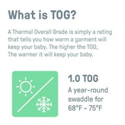 SwaddleMe by Ingenuity Original Swaddle for Baby, 100% Cotton, Improves Sleep & Calms Startle Reflex, 0-3 Months, 1.0 TOG, 2-Pack - Tropical Dino