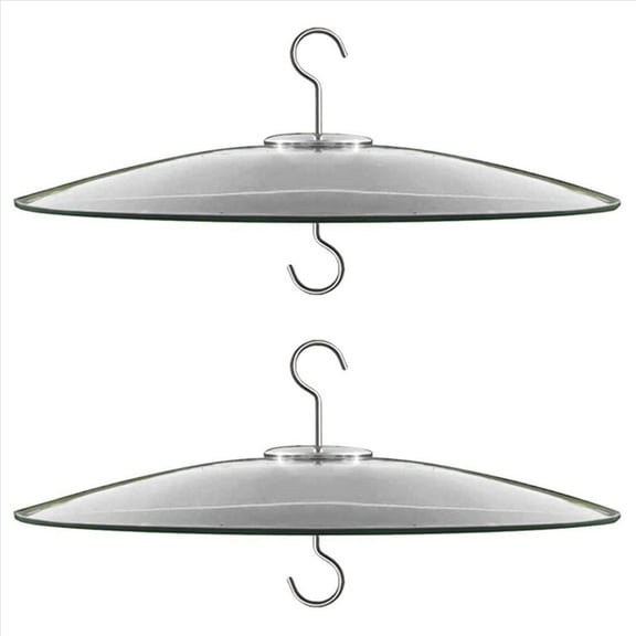 New Arrivals 2X Glass Squirrel Baffle for Bird Feeders Pole - Shepherd Hooks/Post Hanging Clear 13Inch Large