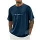 thumbnail image 1 of Camisas de Manga Larga para Hombres Imprimir Casual Cuello Redondo Blusa de Manga Corta, Camisas de Lino para Hombres, 1 of 3