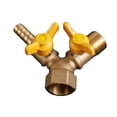 thumbnail image 1 of Válvula de bola en forma de Y de cobre de 3 vías, cierre con rosca macho y hembra, resistente. Agujero de la familia masculina, 1 of 9