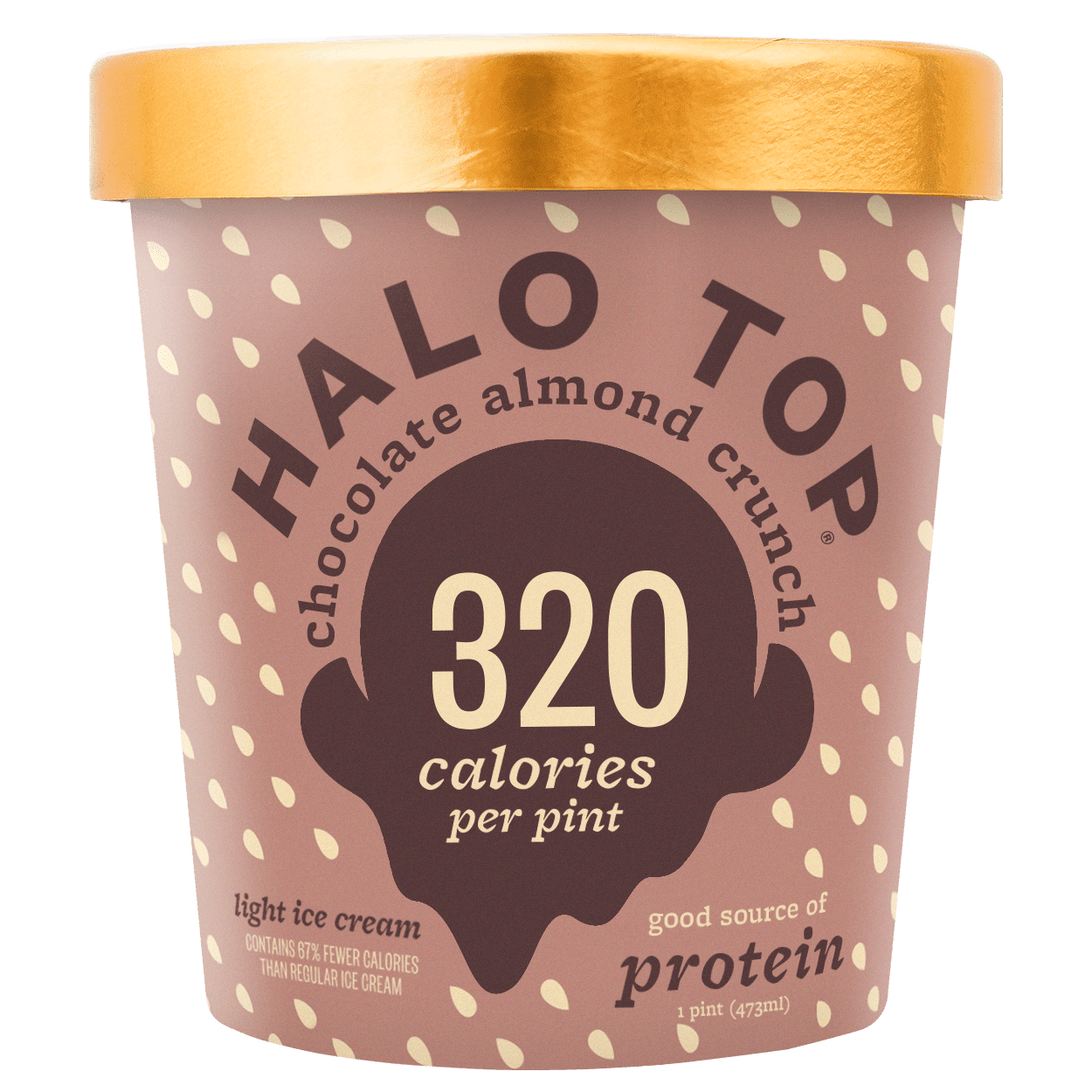 Halo Top Chocolate Almond Crunch Ice Cream, 1 pint