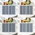 thumbnail image 6 of Art Print Lines Placemats,Boho Motif Ethnicblue Tribal Stripes Washable Linen Table Mats for Kitchen Table Double Insulation Decor Dining Set Indoor Outdoor 12X18 in Set of 4, 6 of 6
