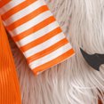 thumbnail image 5 of NOLDARES My First Halloween Baby Girl Outfit Newborn Pumpkin Romper Bell Bottom Pants Headband Outfits Set(Purple,18-24 Months), 5 of 9
