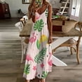 thumbnail image 3 of Flamingo Pattern Sleeveless Dress for Women Clothing Female Women's Summer Skirt, 3 of 7