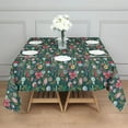 thumbnail image 3 of Dark Green Christmas Ornament Pattern Square Tablecloth,Waterproof Square Table Cover,Wipeable Spillproof Washable Table Cover for Home Kitchen Party Decor 42"X42"(107x107cm), 3 of 6