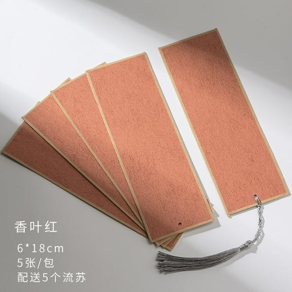 LEXSOMEO 5pcs Blank Bookmarks With Tassels Unfinished Cardstock Bookmarks Bulk Craft Paper Bookmarks For Diy Projects And Present Tags Wedding Birthday Party Decoration