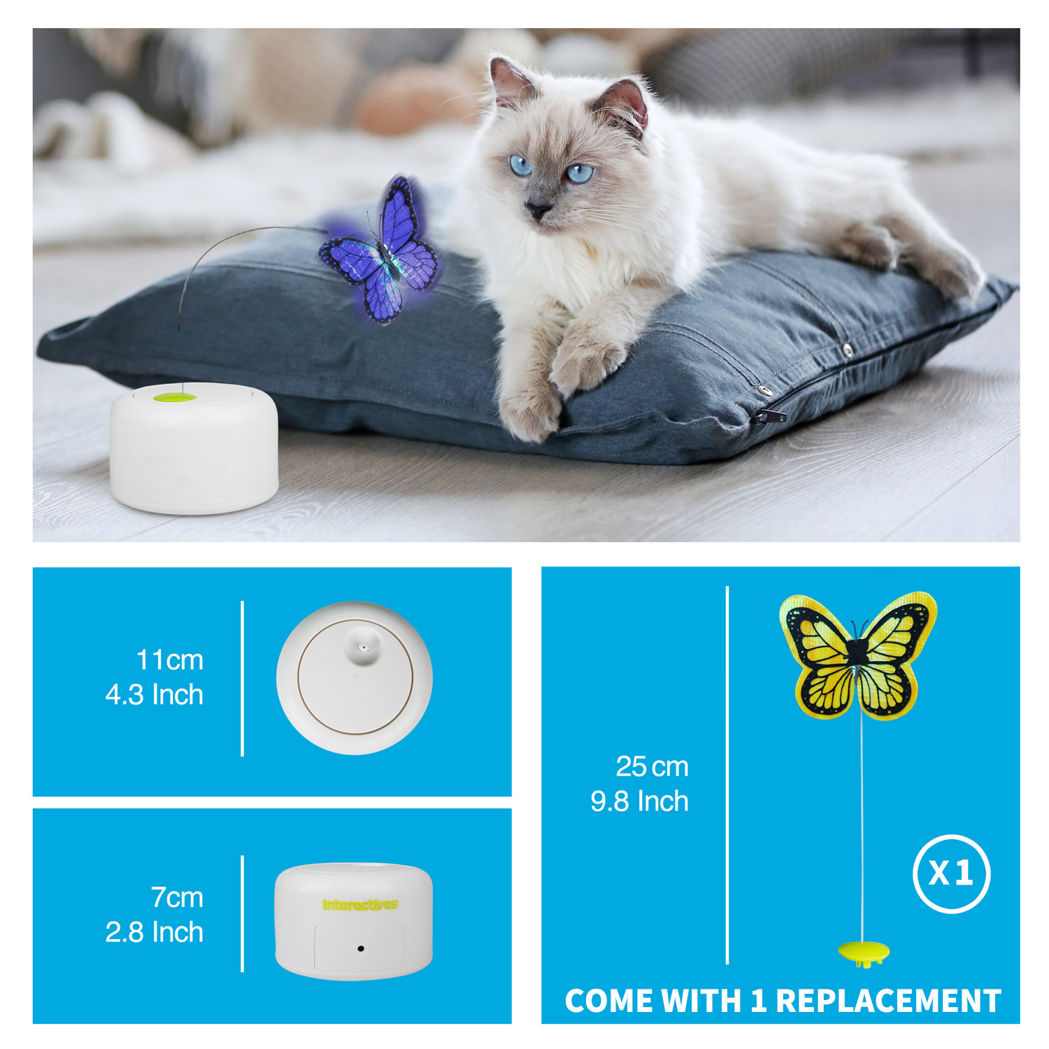 All For Paws Interactive Cat Butterfly Toy photo 8