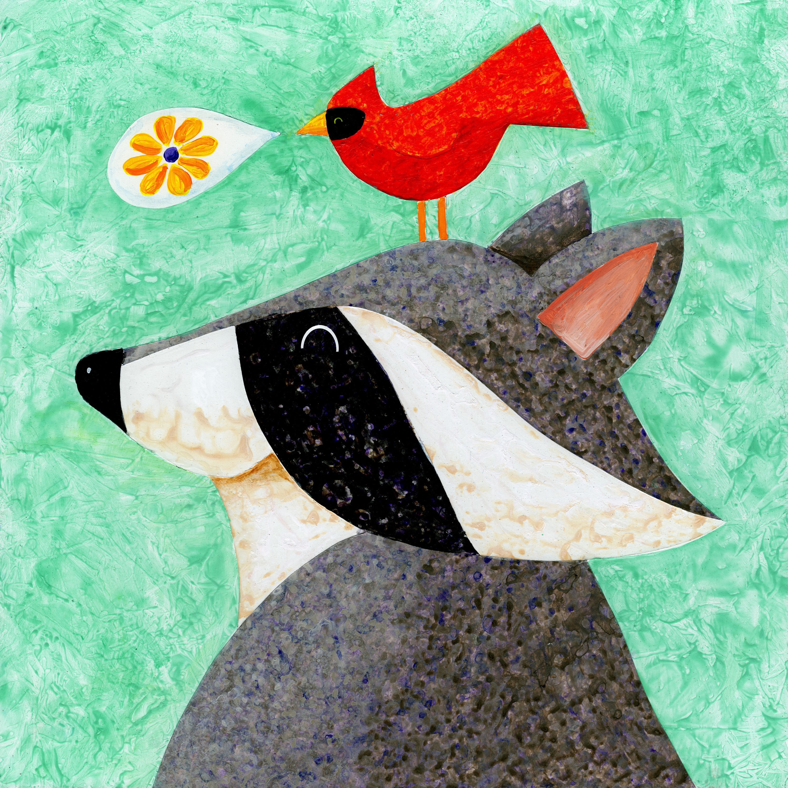"Recital for Raccoon" Painting Print on Wrapped Canvas