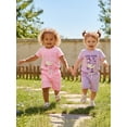 thumbnail image 5 of BemeyourBBs Toddler Babby Girls Silly Goose Outfits Newborn Infant Cute Summer Clothes Goose Letter Print Short Sleeve T Shirt Tops and Shorts Set, 5 of 9