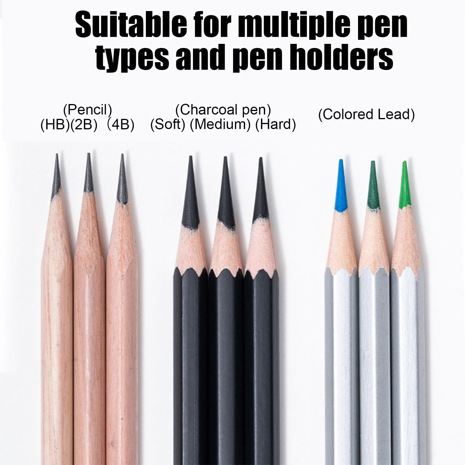 Werulen Art Pencil Sharpener with 5 Step Adjustable Tip,Long Point Slim Lead Sharpener,Heavy Duty Sketch Charcoal Sharpener,Colored Pencil No Breakage Tool,Professional Art Sharpening Gadget