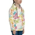 thumbnail image 3 of Daiia Retro Colorful Butterfly for Boys Fashion Hoodies & Sweatshirts with Kangaroo Pocket,Hooded Sweatshirt for Kid, Breathable& Moisture Wicking-Large, 3 of 6