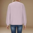 thumbnail image 4 of PEONAVET Chandail Col Rond pour Femmes Automne et Hiver Pulls Amples à Base Intérieure Pulls Col Rond, 4 of 7