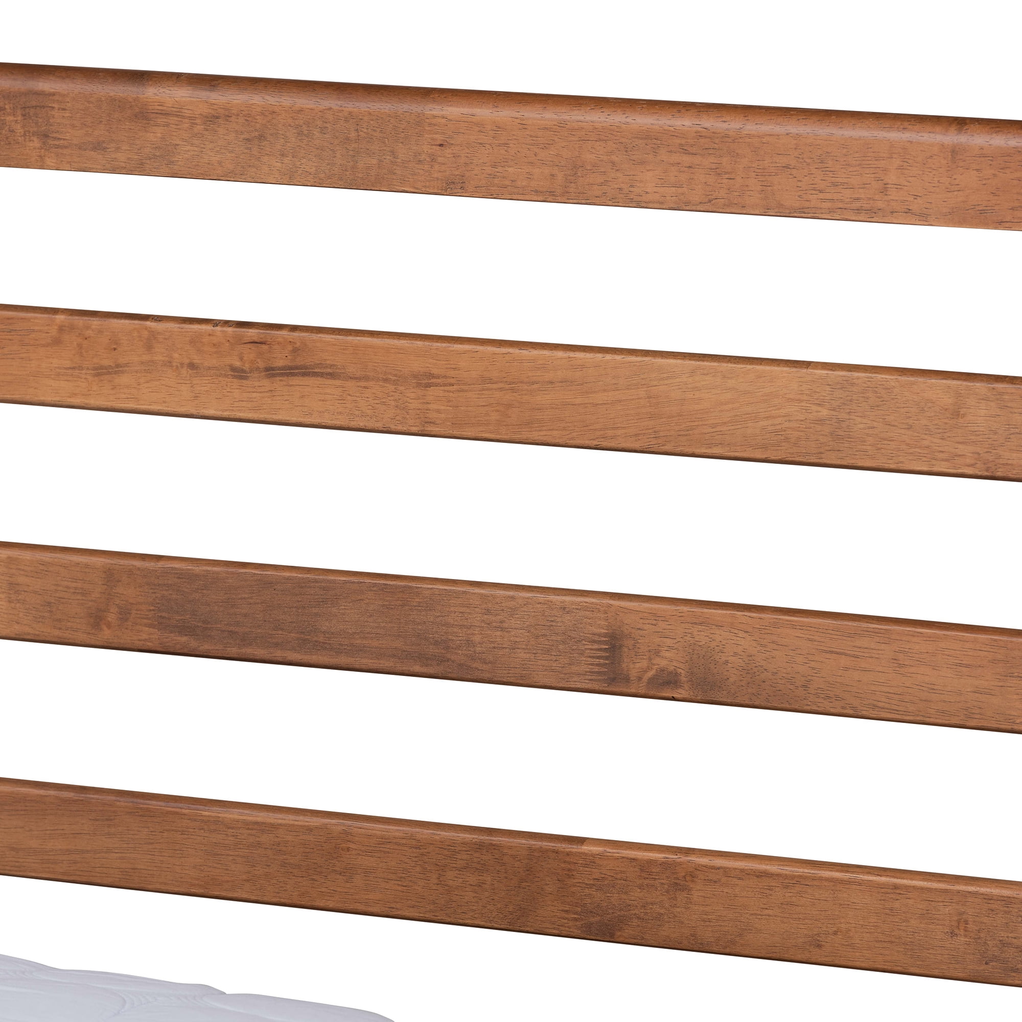 Baxton Studio Shiro Mid-Century Engineered Wood Platform Bed, Twin, Ash Walnut