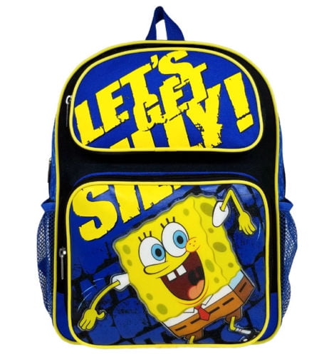 Spongebob Medium Backpack/School Bag - Blue and Yellow