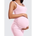 thumbnail image 4 of Vestido CRZ YOGA Butterluxe de maternidad sin mangas con fruncido lateral rosa, 4 of 4