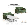 thumbnail image 2 of CHIC HOUSE Pull Out Sofa Bed Couch Full Size with Mattress USB, Convertible Sleeper Sofa Loveseat for Small Spaces RV, Chenille Pull Out Couch Bed for Living Room with Cup Holders LED Lights, Green, 2 of 9