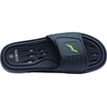 thumbnail image 7 of NORTY Young Men's Drainage Slide Sandals Quick Drying Shoe Beach, Pool, Shower RUNS 1 SIZE SMALL 41181-5D(M)US (Navy/Lime), 7 of 7
