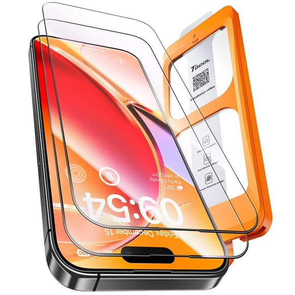 Protector de pantalla TOCOL para iPhone 16 Pro 9H de cristal templado