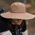 thumbnail image 5 of Men Sun Hat Wide Brim Breathable Mesh Drawstring Packable Windproof Sun Protection Quick Drying Summer Anti-uv Fisherman Cap Outdoor Supplies, 5 of 5