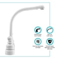 thumbnail image 4 of Dura Faucet DF-PK210C-WT Hi-Rise RV Kitchen Sink Faucet with Classical Levers (White), 4 of 7